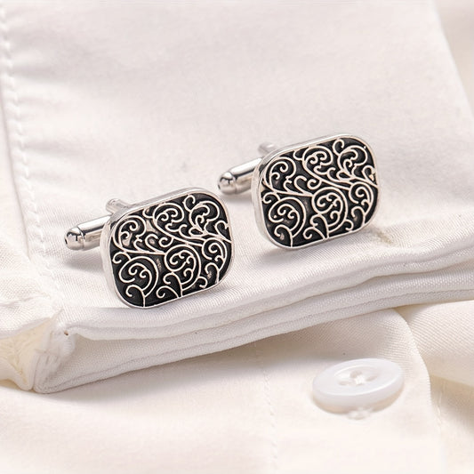 Roman Pattern Cufflinks for Men's Shirts