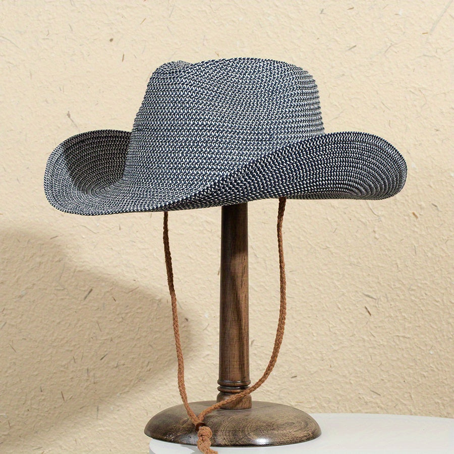 Casual Big Brim Jazz Hat Outdoor Beach Travel Sunscreen Straw Hat