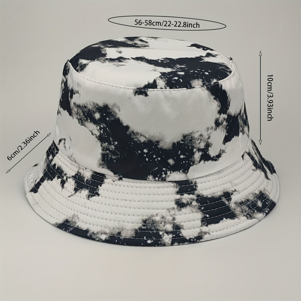 Tie Dye Fishermans Hat Vintage Casual Print Windproof Sunshade
