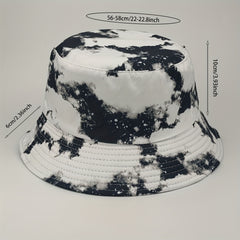 Tie Dye Fishermans Hat Vintage Casual Print Windproof Sunshade