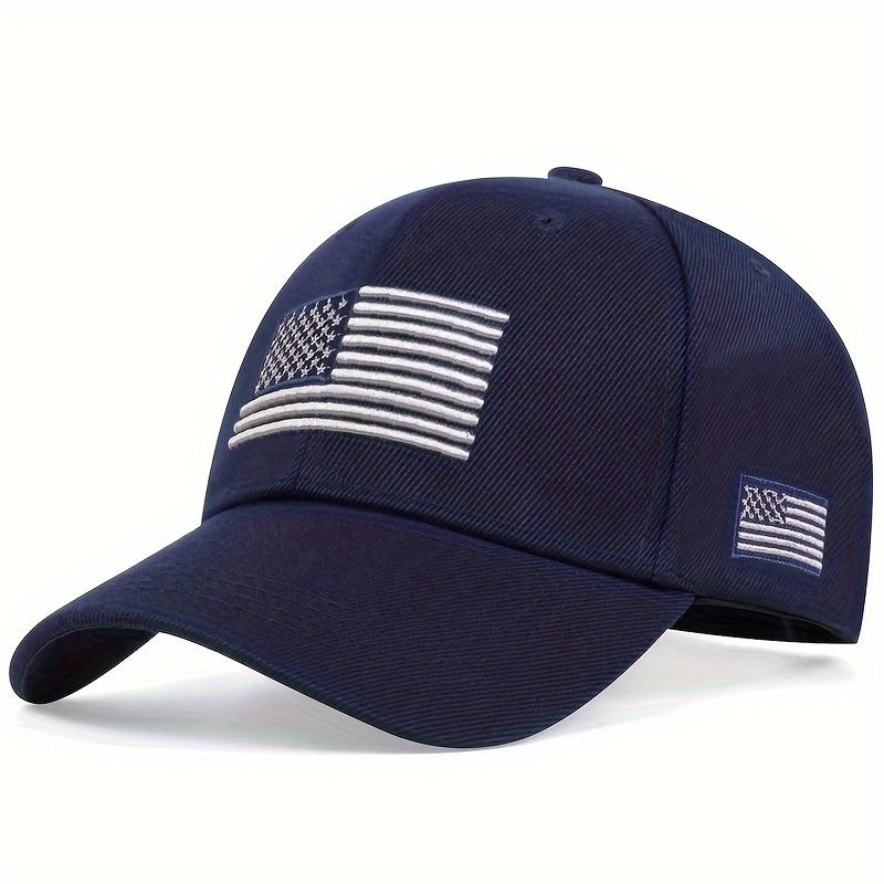Mens American Flag Baseball Cap Adjustable Casual Hat Spring Autumn