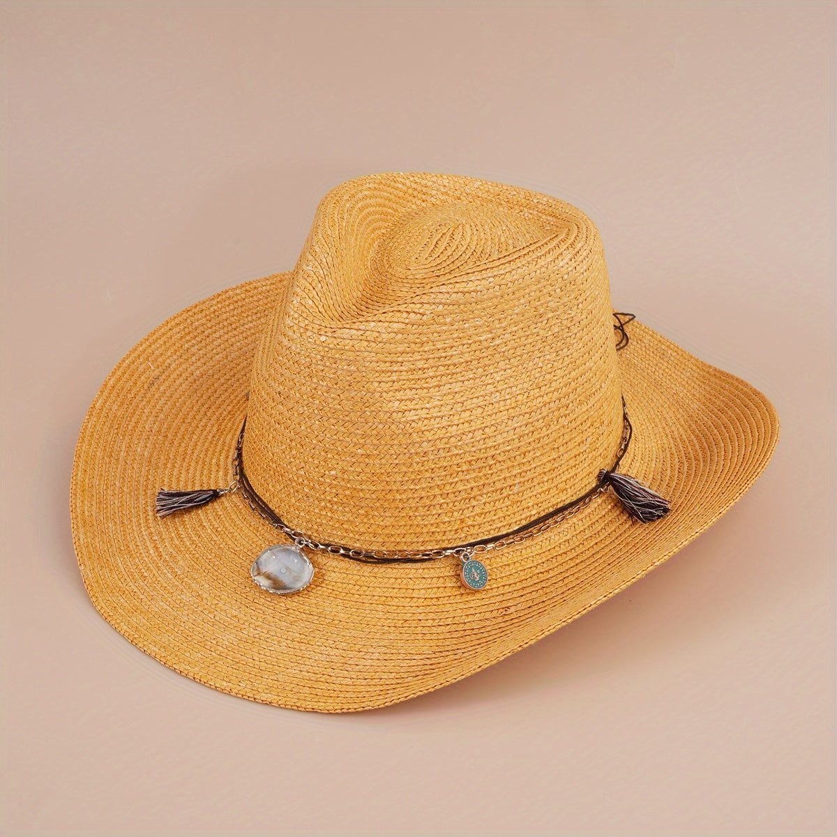 Cowboy Straw Hat Summer Sun Protection Jazz Large Brim Beach Hat