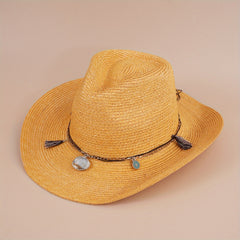Cowboy Straw Hat Summer Sun Protection Jazz Large Brim Beach Hat