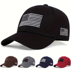Mens American Flag Baseball Cap Adjustable Casual Hat Spring Autumn