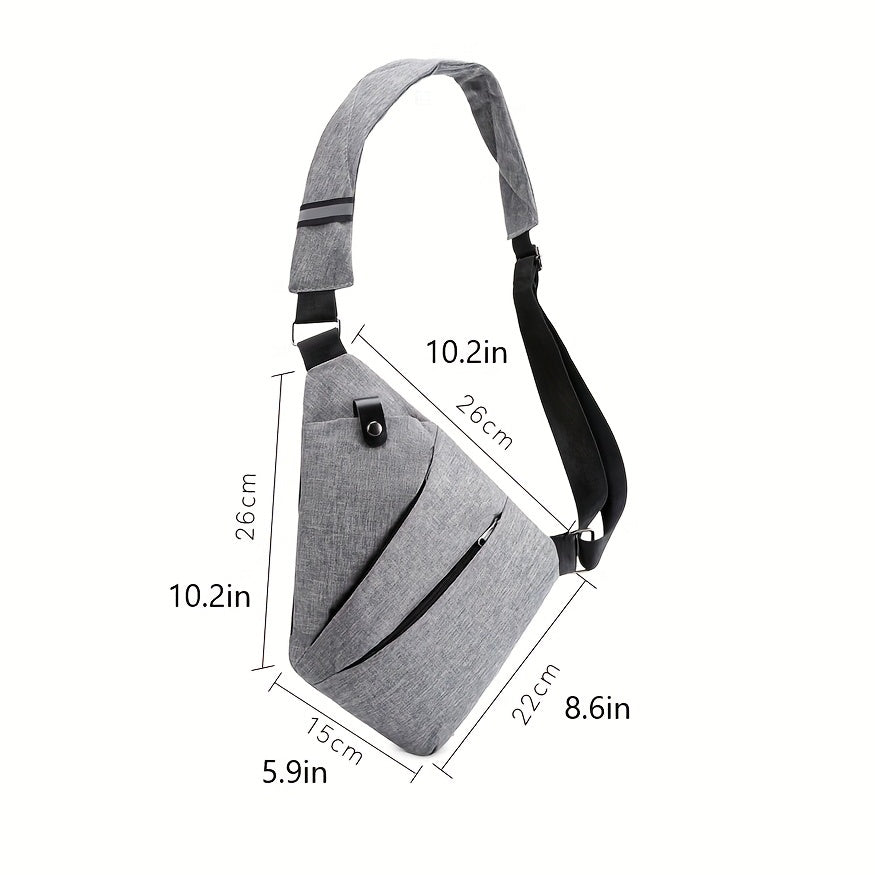 Men's Chest Bag Single Shoulder Crossbody Travel Backpack