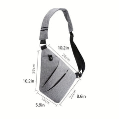 Men's Chest Bag Single Shoulder Crossbody Travel Backpack