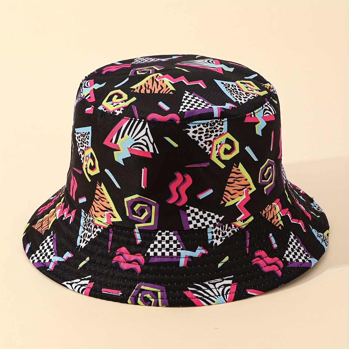 Geometric Argyle Double-sided Fisherman Hat