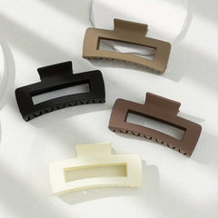 4 Pcs Rectangle Hair Claw Clips Strong Hold Easy Styling Accessories