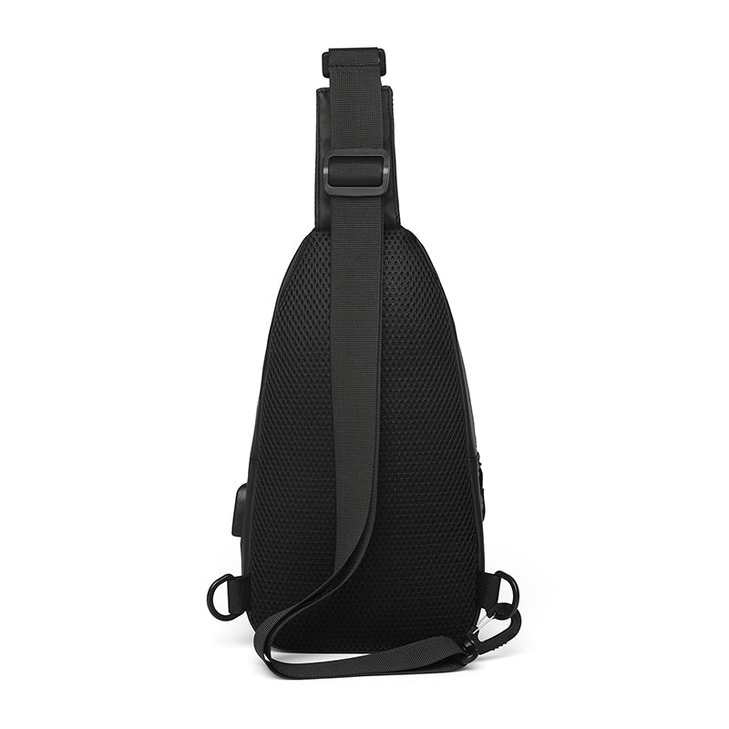 Sling Bag Shoulder Backpack Chest Bags Crossbody Daypack with USB Cable