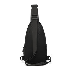 Sling Bag Shoulder Backpack Chest Bags Crossbody Daypack with USB Cable