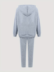  Studded High Heels Hooded Sweatshirt & Sweatpants Set