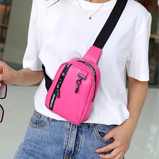 Faux Leather Sling Bag Crossbody Mini Chest Purse