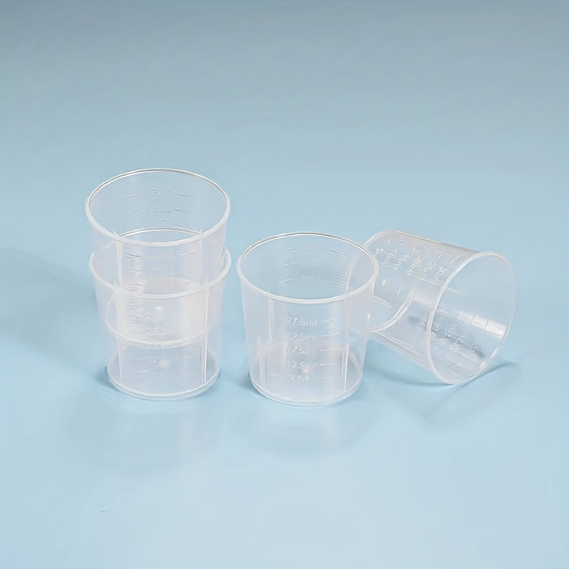 20pcs 30ml Clear Plastic Measuring Cups with Scales for Crafting