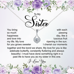 A Sister's Love: A Growing Bond, A Fluttering Joy, Beautiful Pendant Necklace and Meaningful Message for Sister
