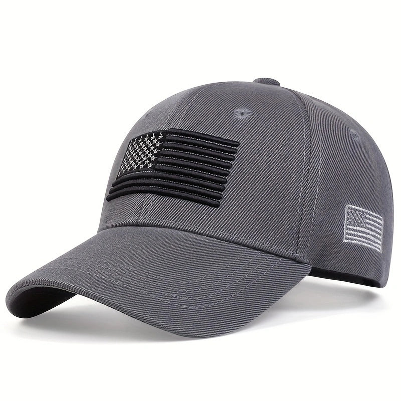 Mens American Flag Baseball Cap Adjustable Casual Hat Spring Autumn