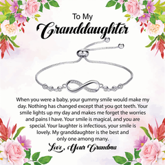 A Smile That Lights Up My World, Sentimental Jewelry Gift with Message of Love for Granddaughter