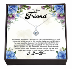 Celebrating Our True Friendship, Elegant Jewellery Gift and Message for Special Friend