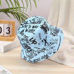 Men's Sun Hat Letter Print Bucket Hat Male Basin Hat