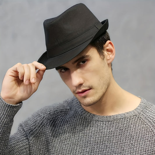 Versatile Sunshade Wide Brim Fedora Hat for Party Meeting
