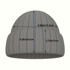 Mens Japanese Style All match Thin Knitted Stacking Hat Turban Hat