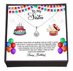 A Rain Check for Laughter and Celebration, Birthday Blessings with a Jewelry Surprise for Sister