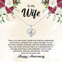 A Celebration of Our Love, Elegant Pendant Necklace and Romantic Note for Anniversary
