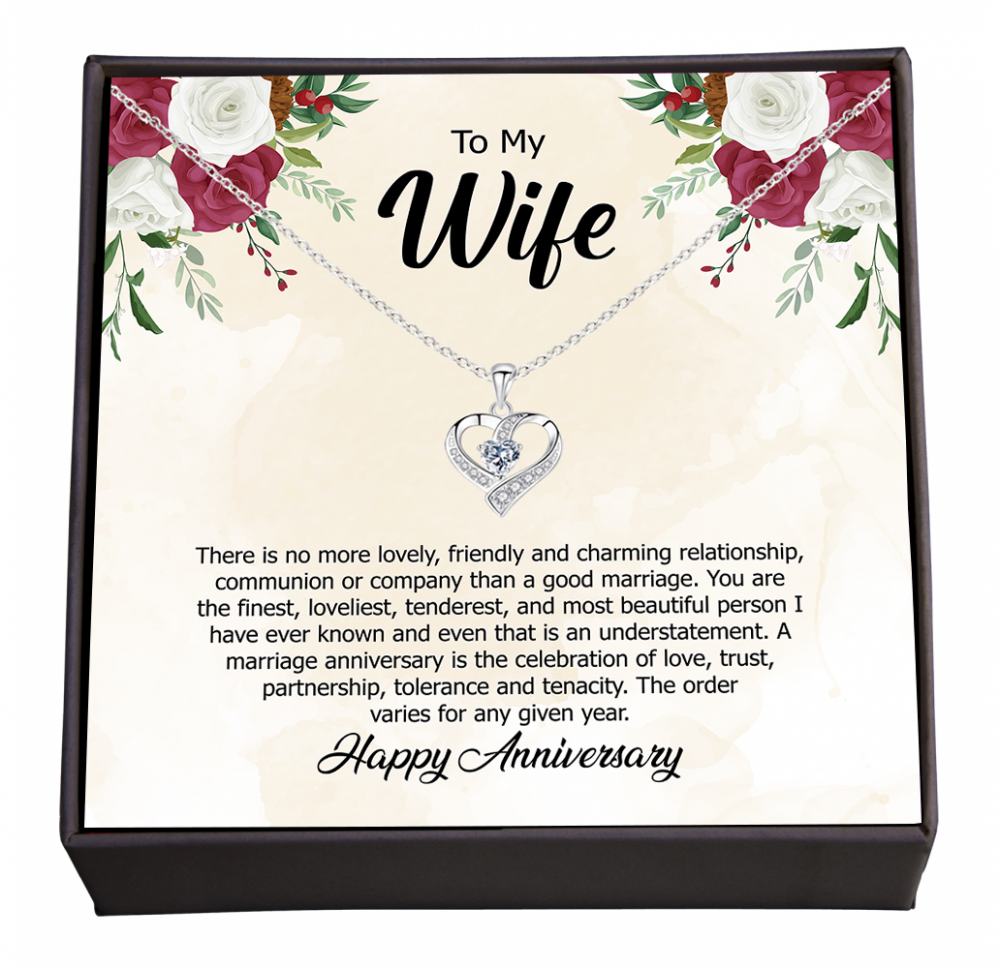A Celebration of Our Love, Elegant Pendant Necklace and Romantic Note for Anniversary