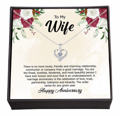 A Celebration of Our Love, Elegant Pendant Necklace and Romantic Note for Anniversary