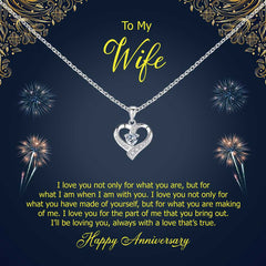 To the One Who Makes Me Whole, Anniversary Greeting Card with Jewellery for Soulmate