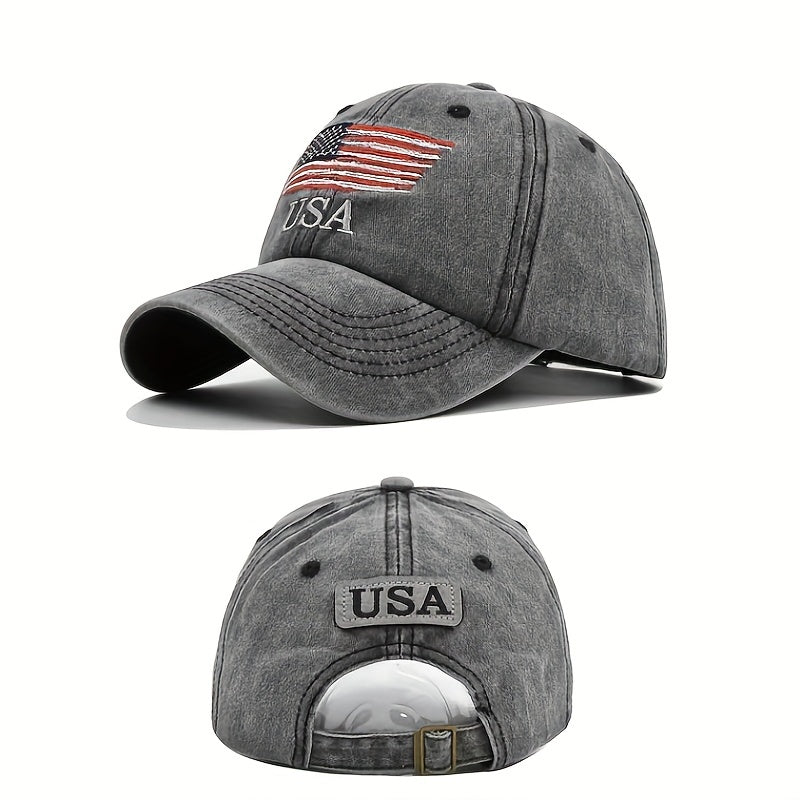 Vintage Baseball Cap American Flag Trucker Hip Hop Sun Hat