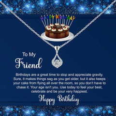 Celebrating You and the Cake! Thoughtful Jewelry Gift with a Birthday Wish for Friend