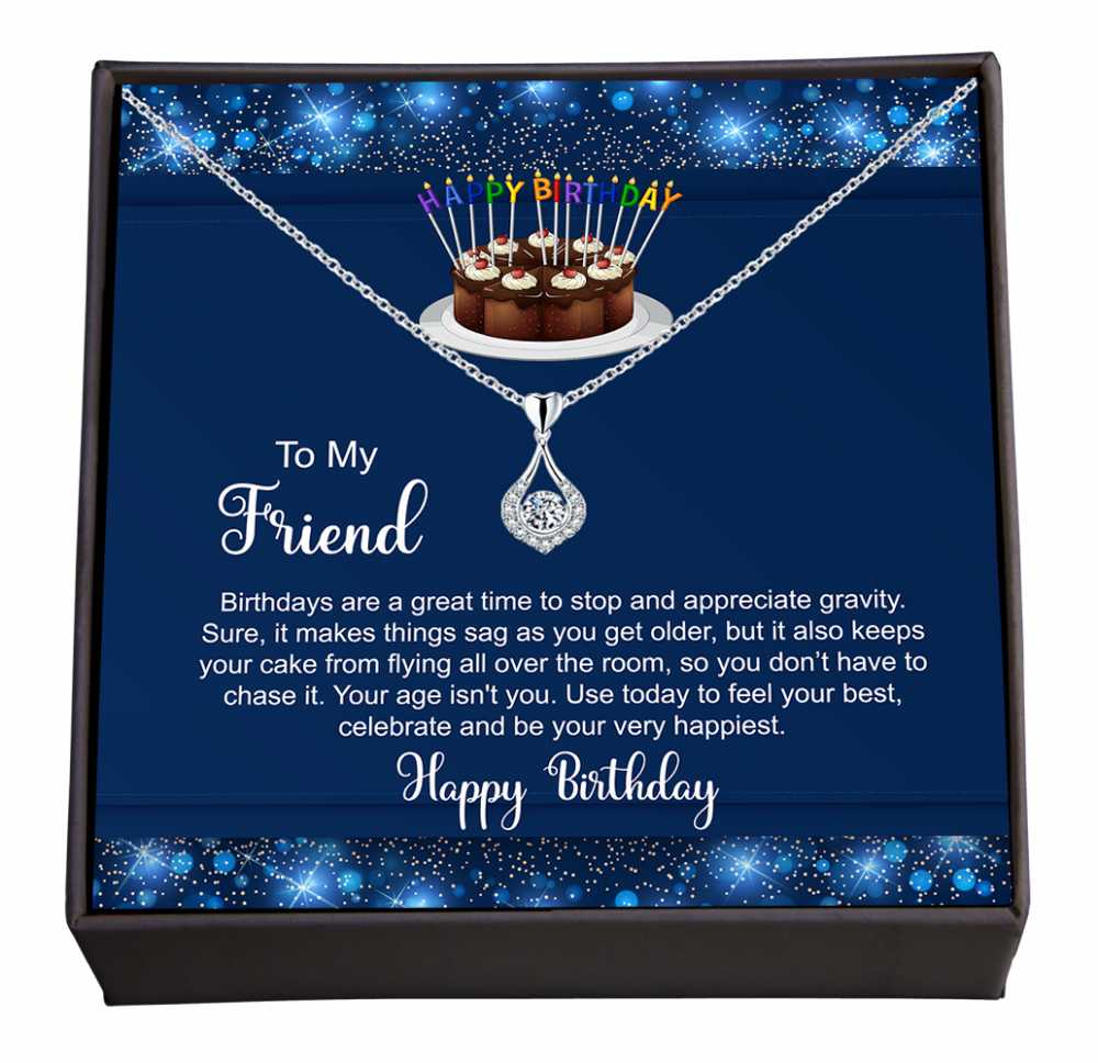 Celebrating You and the Cake! Thoughtful Jewelry Gift with a Birthday Wish for Friend