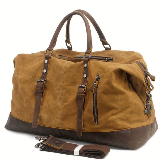 Large Capacity Retro Luggage Handbag Lightweight Travel Duffle Bag