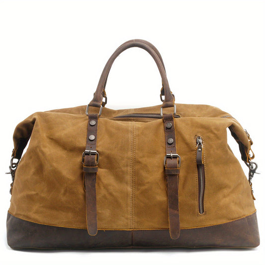 Large Capacity Retro Luggage Handbag Lightweight Travel Duffle Bag
