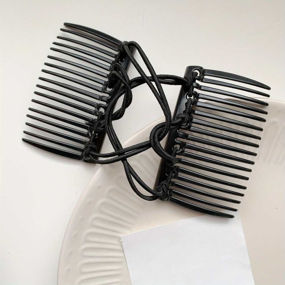 Elastic Magic Hair Comb Double Sided Ponytail Holder Stylish Accessory for Women