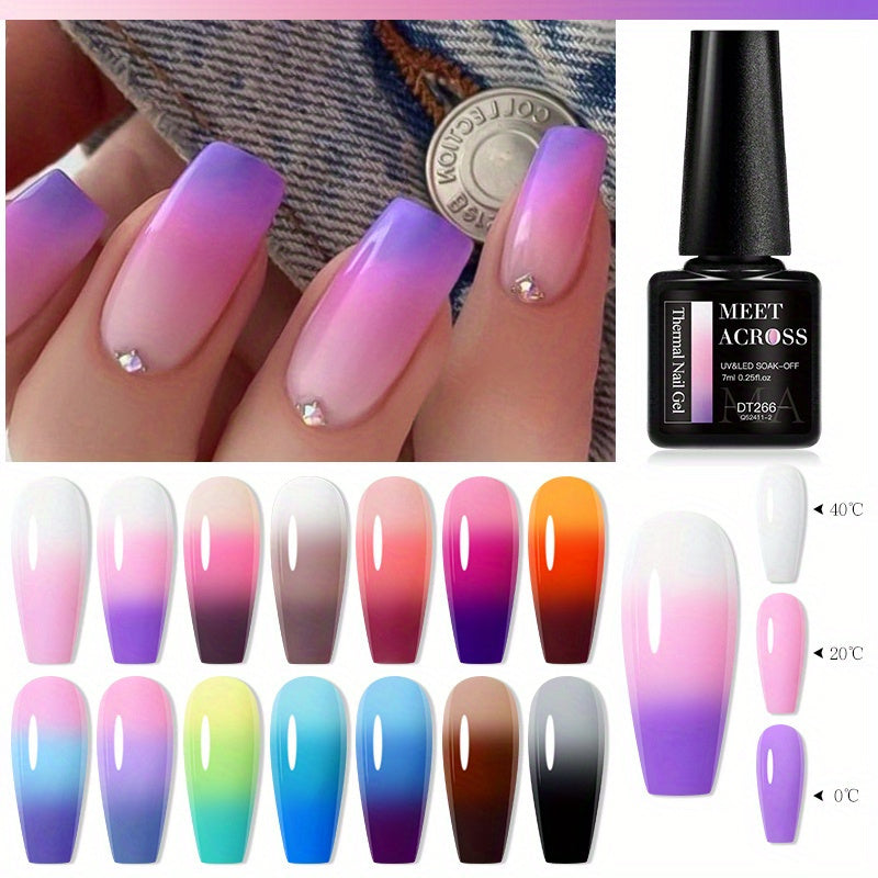 Temperature Changing Gel Polish Reflective Glitter