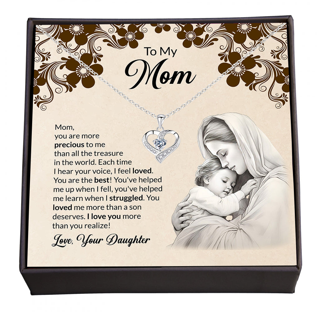 A Mother's Love: My Greatest Treasure, Charming Jewelry with a Heartfelt Note of Love