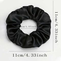 6pcs Elegant Satin Scrunchies Set for Women Solid Color Hair Ties