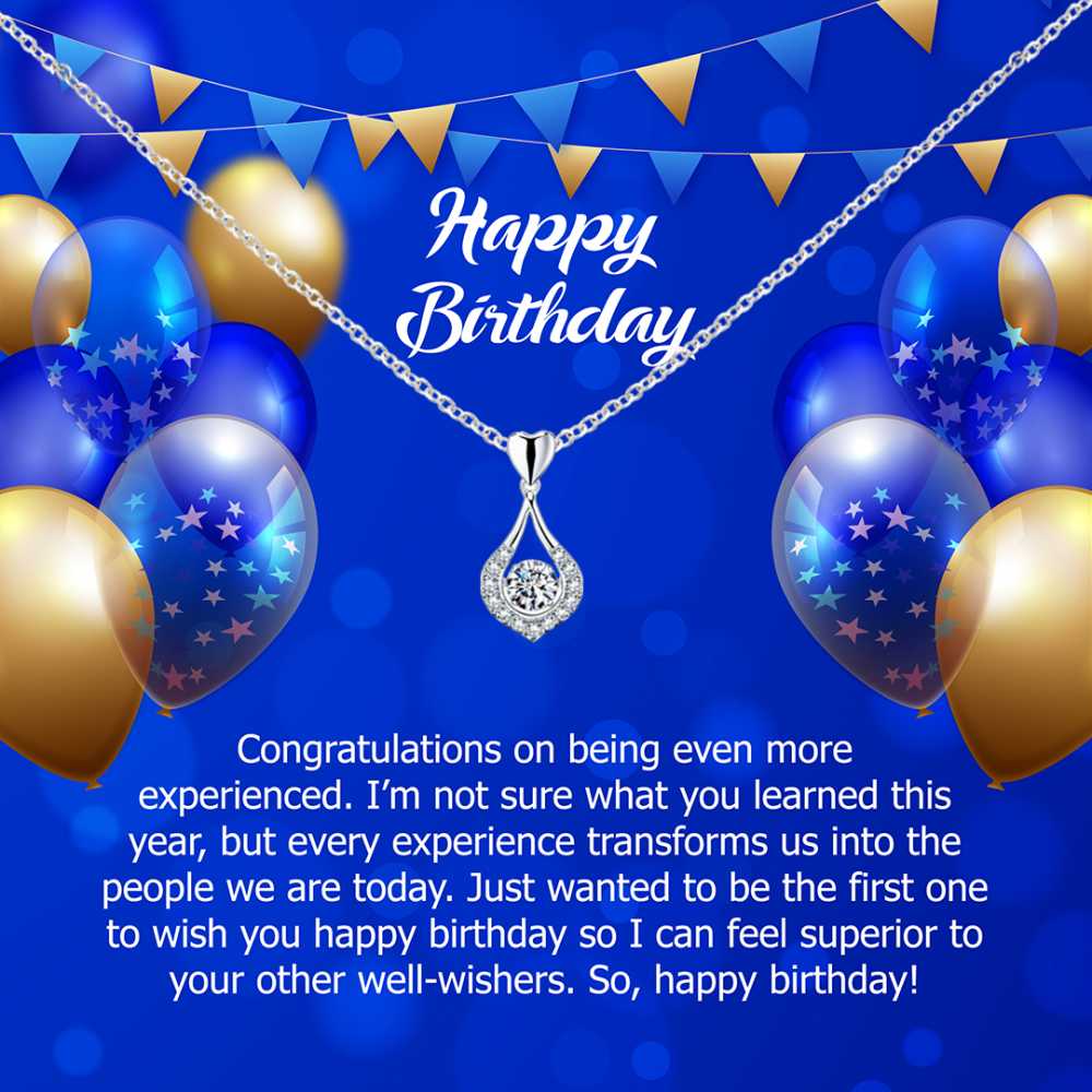 Another Year Wiser: A Head Start on Your Birthday Wishes! Shining Jewellery Gift with Warm Greeting