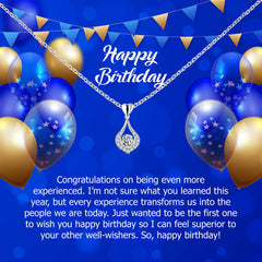 Another Year Wiser: A Head Start on Your Birthday Wishes! Shining Jewellery Gift with Warm Greeting