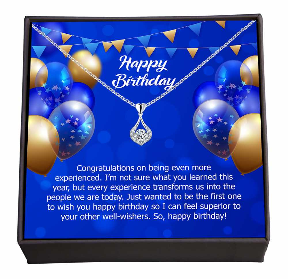 Another Year Wiser: A Head Start on Your Birthday Wishes! Shining Jewellery Gift with Warm Greeting