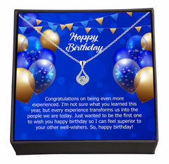 Another Year Wiser: A Head Start on Your Birthday Wishes! Shining Jewellery Gift with Warm Greeting