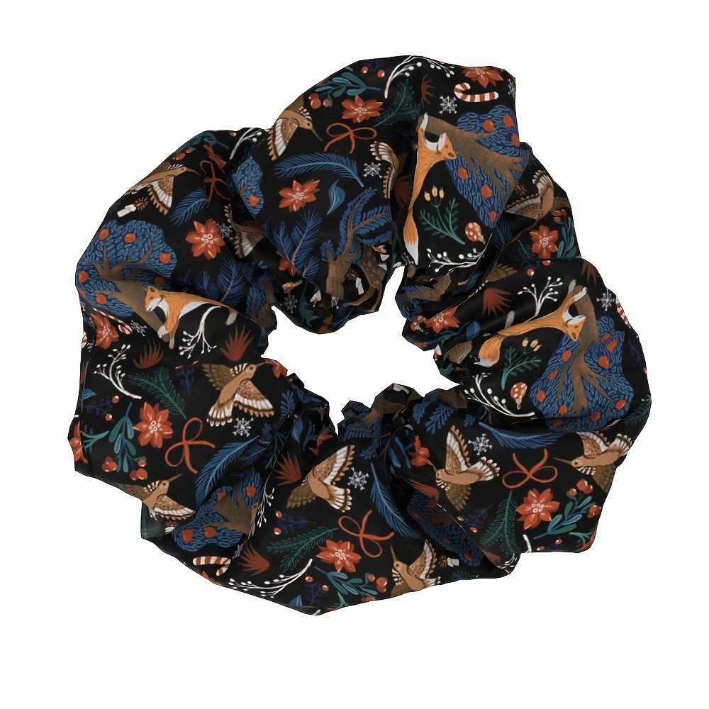 Jungle Animal Print Fabric Hair Scrunchie High Elasticity Ponytail Holder