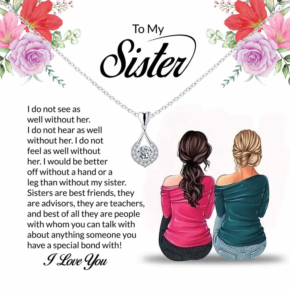 The Unbreakable Bond of Best Friends and Soulmates, Sentimental Jewelry Gift with a Loving Note for Sister