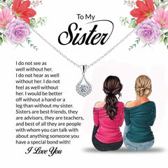 The Unbreakable Bond of Best Friends and Soulmates, Sentimental Jewelry Gift with a Loving Note for Sister