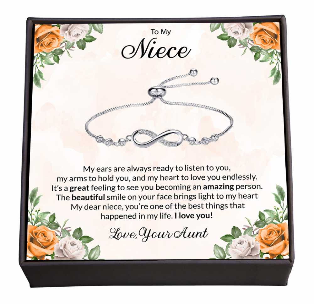 Cherishing the Joy and Light You Bring into My Life, Jewelry Gift with a Sweet Note for Niece