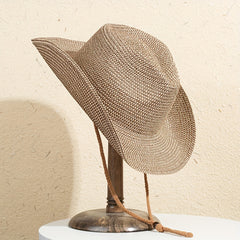 Casual Big Brim Jazz Hat Outdoor Beach Travel Sunscreen Straw Hat