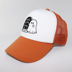 Skull Embroidery Baseball Cap Quick Drying Adjustable Snapback Mesh Back Hat