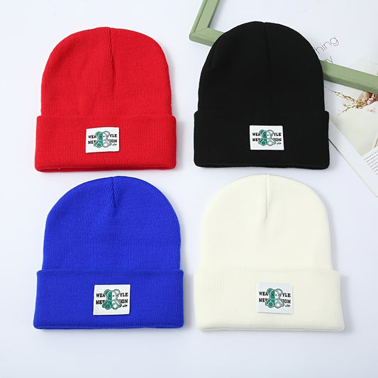 Warm Knitted Hat Bear Men Women Autumn Winter