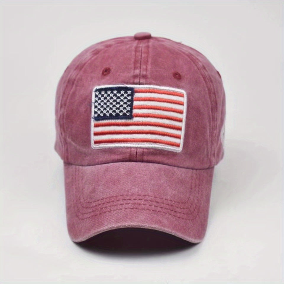 American Flag Baseball Cap Adjustable Unisex Peaked Cap